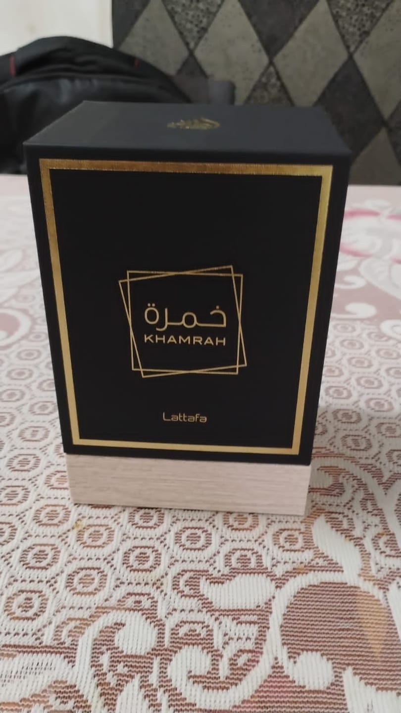 Customer photo review of Lattafa Khamrah Eau De Parfum For Unisex