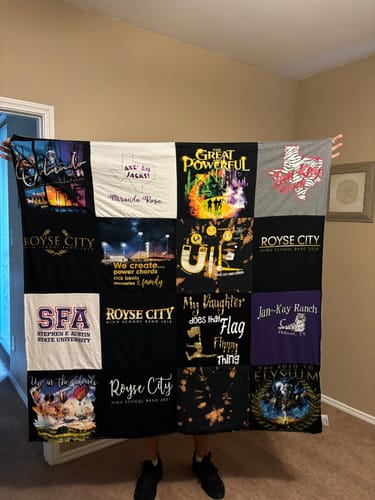 T-shirt quilt from stephen f. austin state university by Angelia from TX
