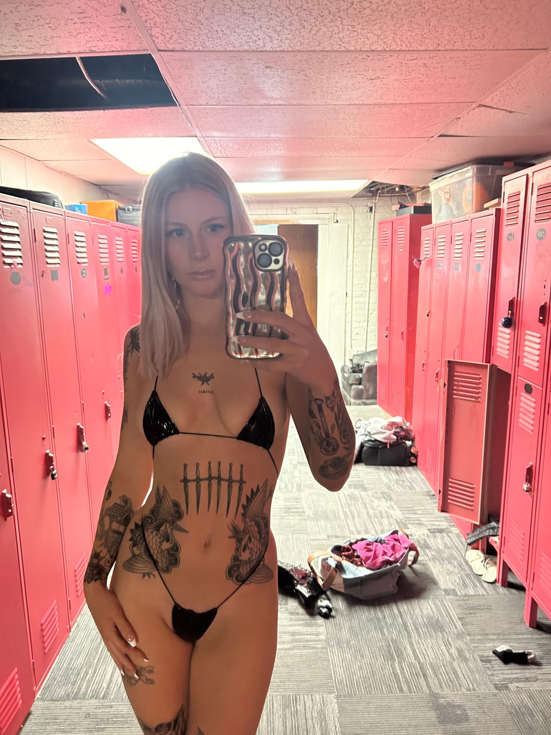 Customer photo review of ACE Tieable Microkini: Latex 9 Lives Black