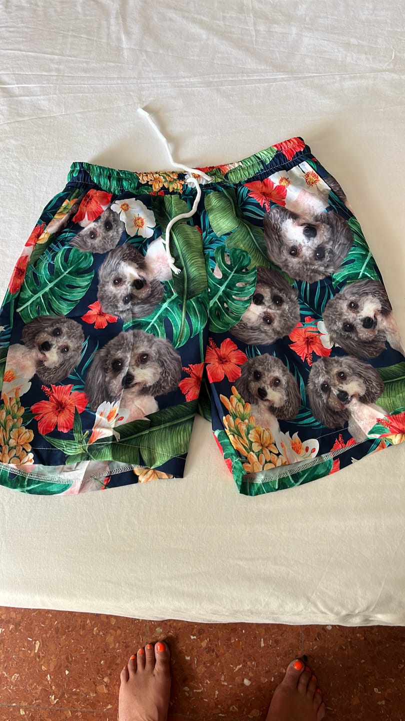 Customer photo review of Your photo - Personalised swim shorts