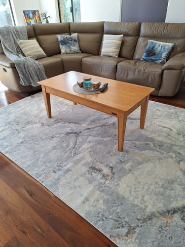 Customer photo review of Pierre Cardin Ocean Seaspray in Blue Rug