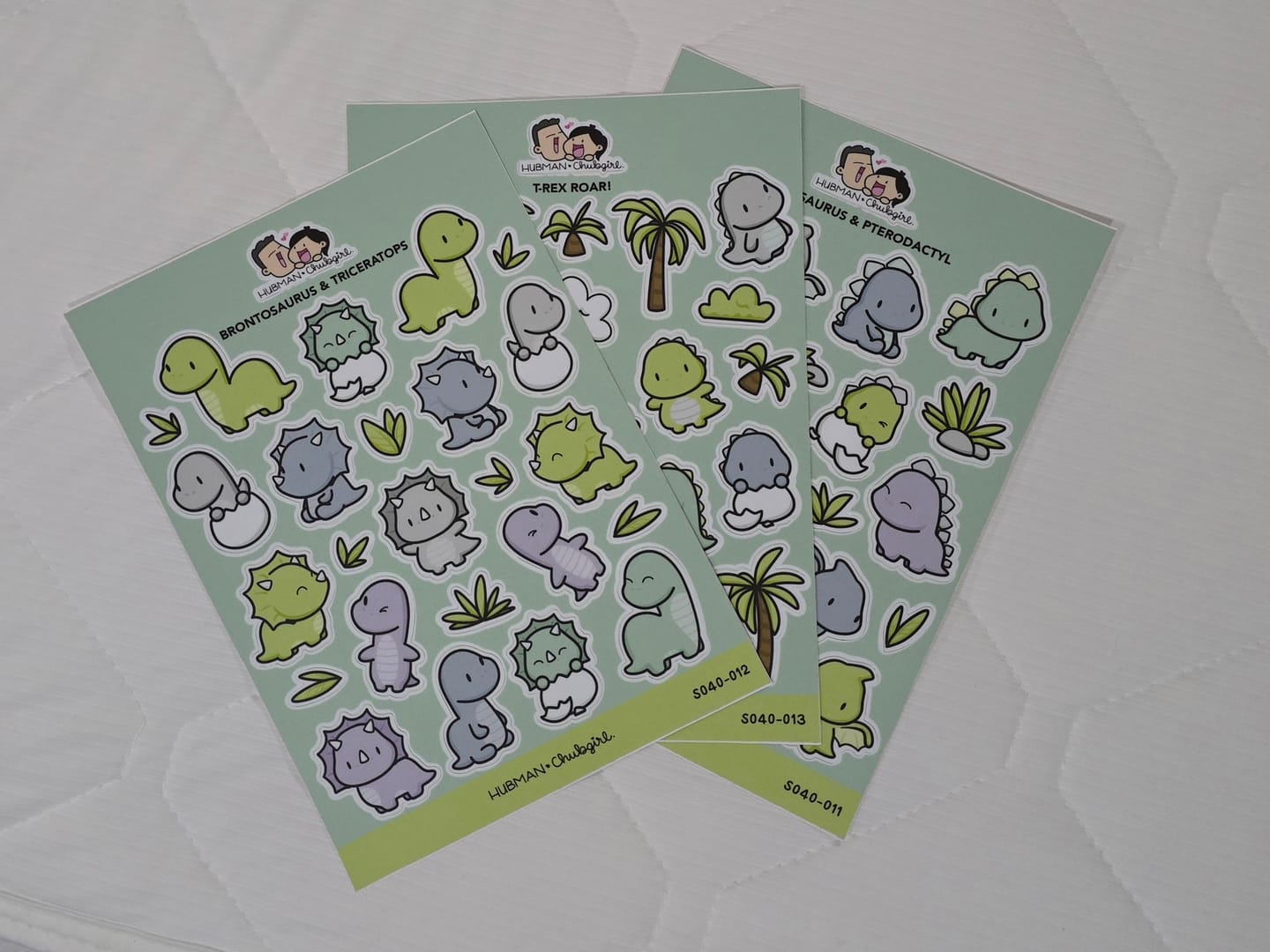 Customer photo review of Sticker Sheet - Brontosaurus & Triceratops