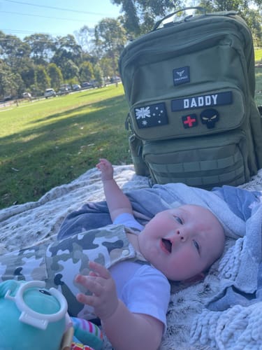 Customer photo review of Tacpac 'D-Ploy' Hunter Green Nappy Bag Set