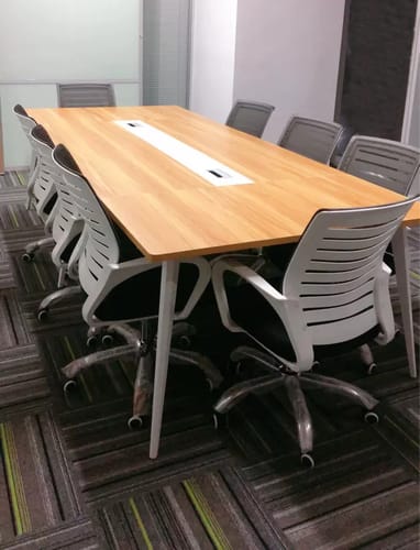 Customer photo review of Simple Rectangular Training Table Office Desk Conference Table