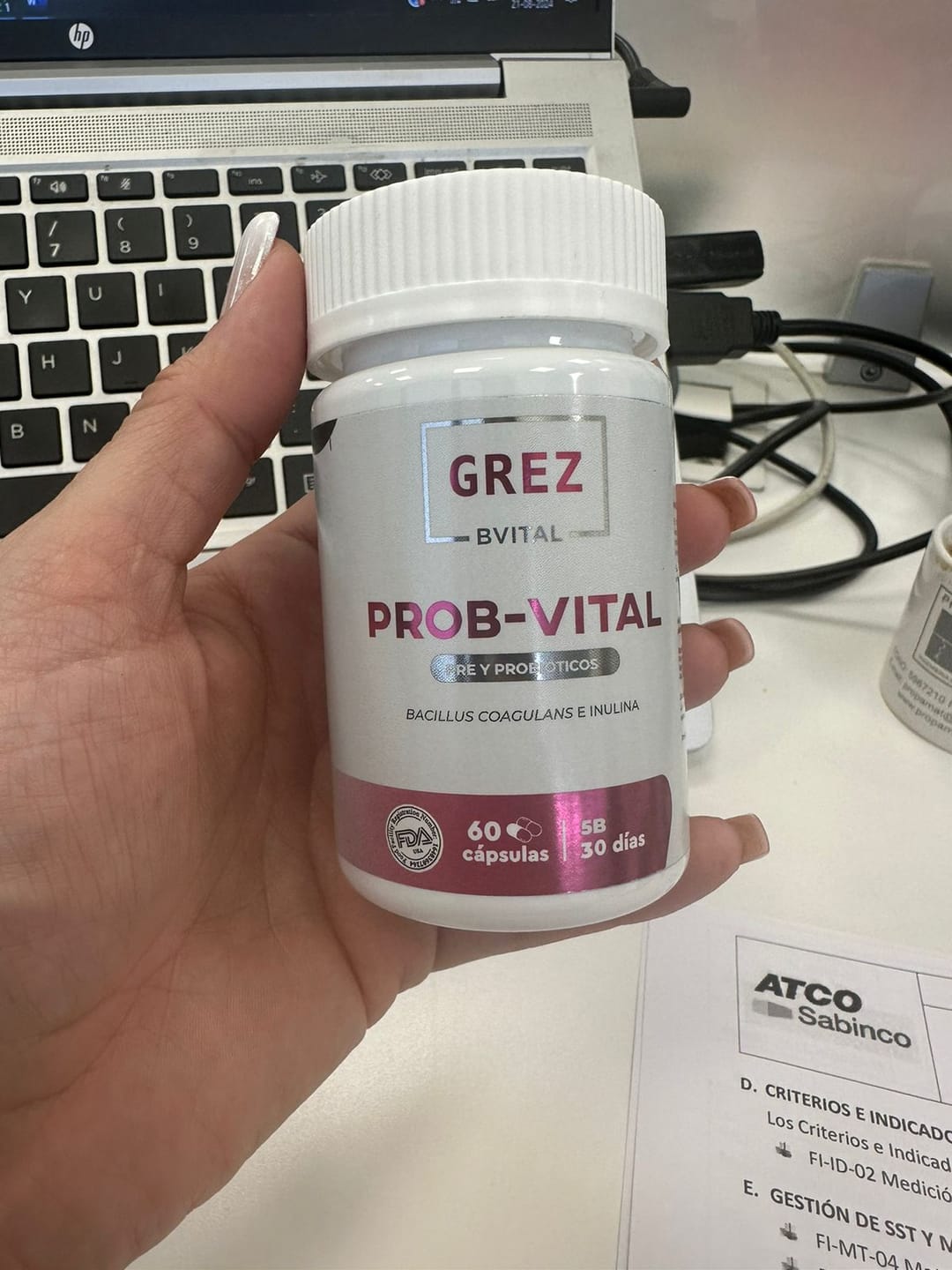 Customer photo review of PROB-VITAL - Simbiótico (Probióticos & prebióticos)