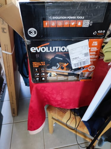 Customer photo review of Pack Evolution : Scie circulaire 185mm R185CCSX+ avec lame multi-matériaux TCT et sac de transport + guide de coupe de 2,8m