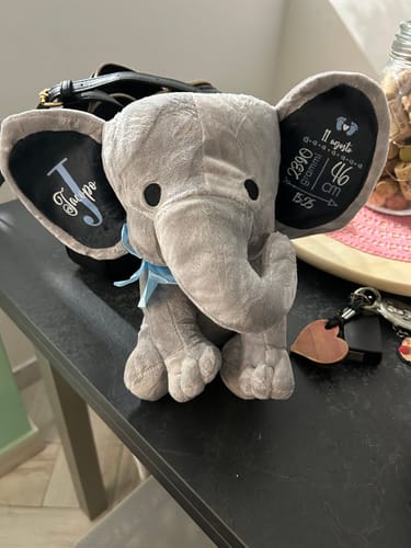 Customer photo review of Elefante coccoloso - Peluche per bambini