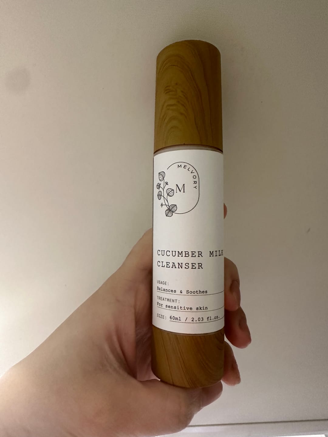 Customer photo review of Cucumber Milk Cleanser