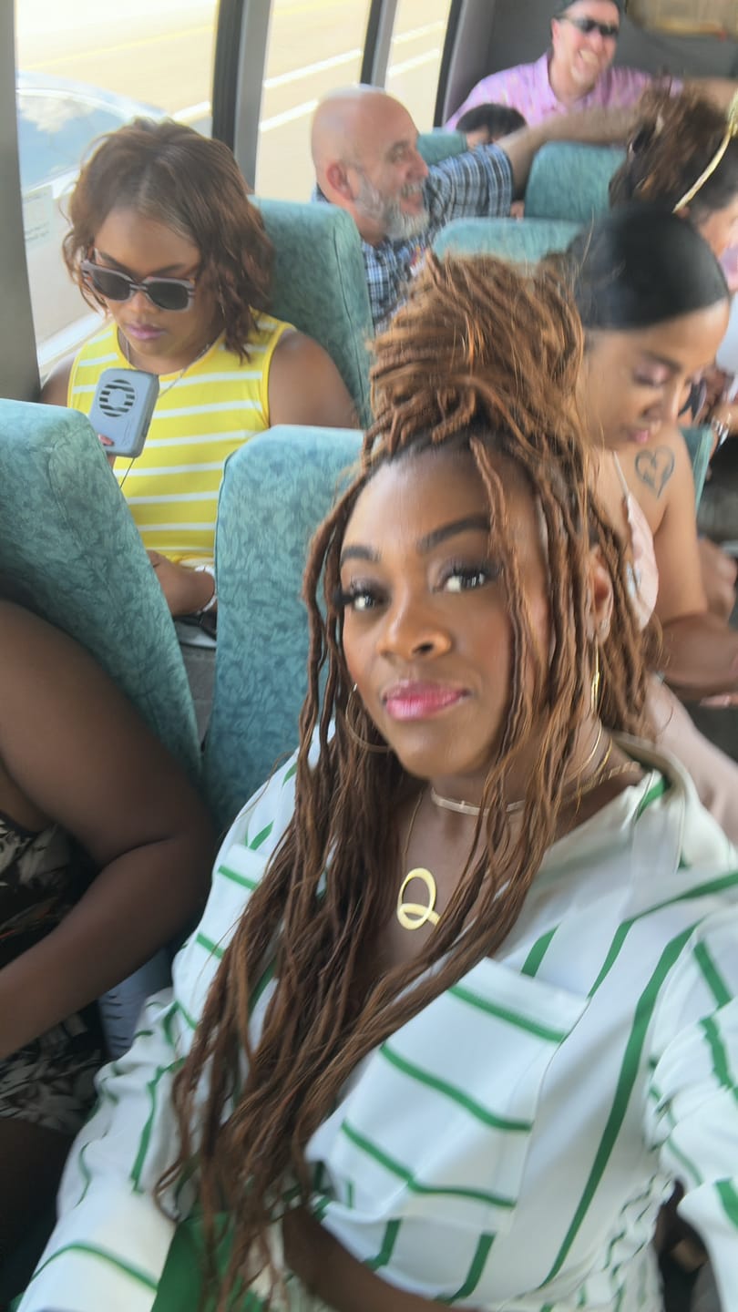 Customer photo review of Pre-looped Light Auburn Human Hair Crochet Boho Locs With Body Wave Curls