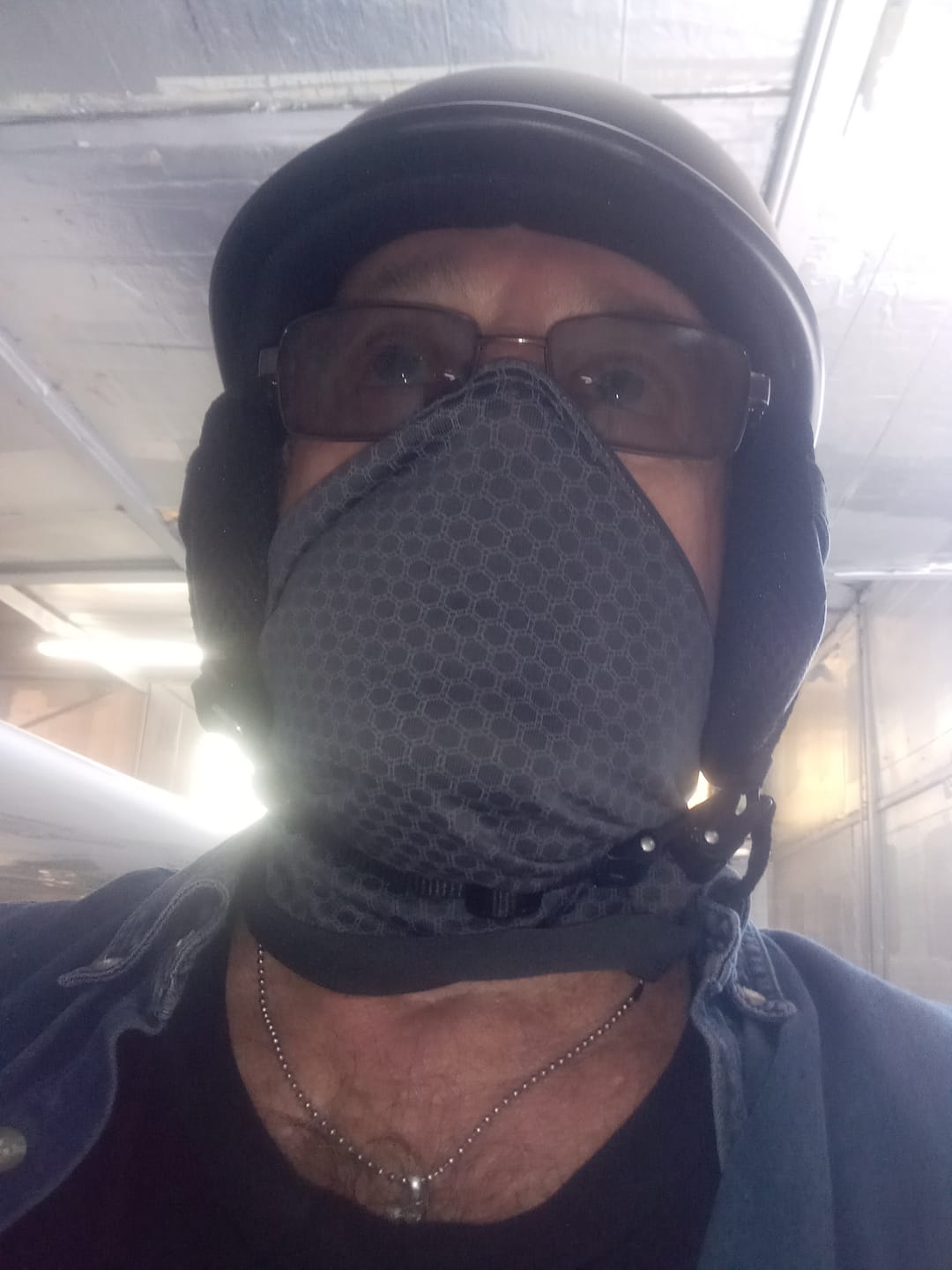 Customer photo review of World's Smallest & Lightest DOT Open Face Polo Helmet- Matte Black