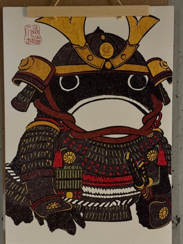 Customer photo review of Tableau Japonais Samurai Kaeru