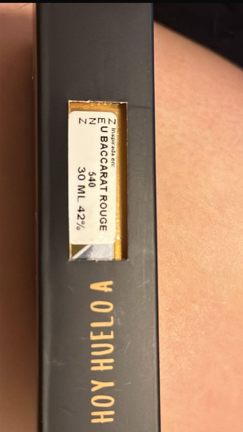Customer photo review of Perfume Tendencia U BACCARAT ROUGE 540 zenz