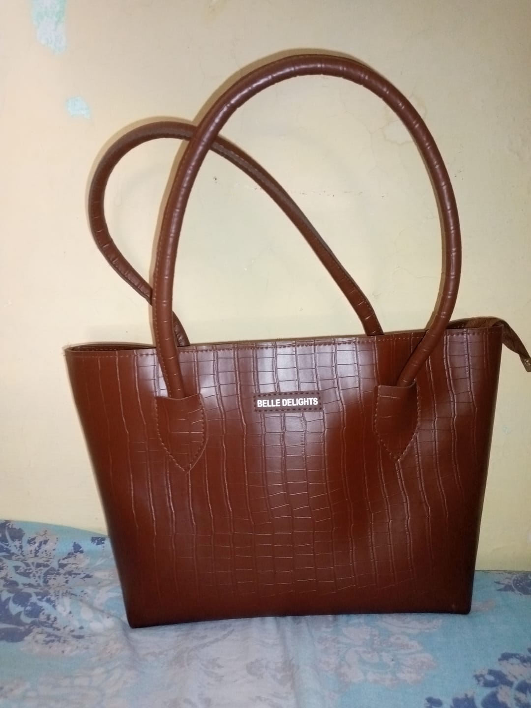 Customer photo review of Brown Belle Croc Tote Bag ( Pre-order )
