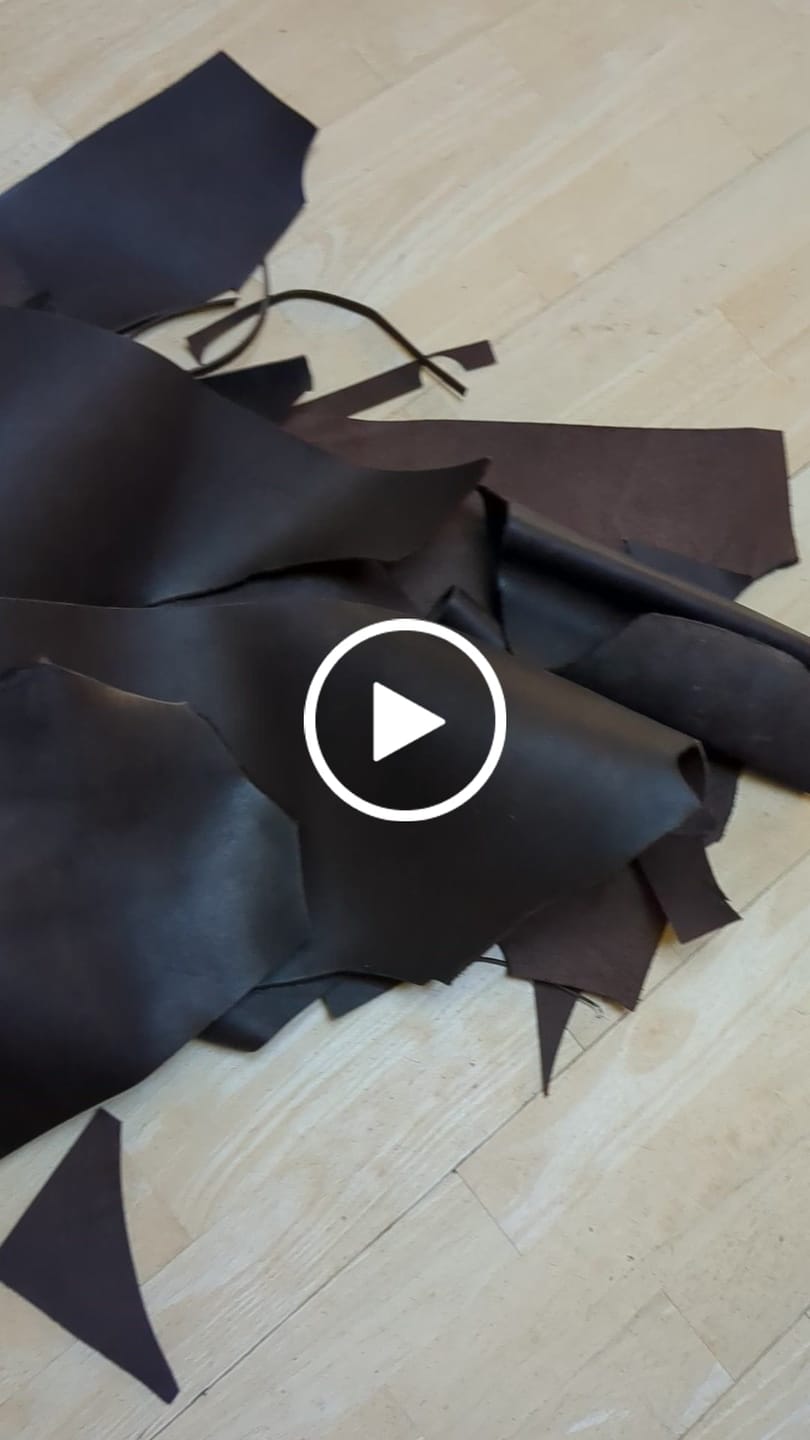 Customer video review of Leather offcuts