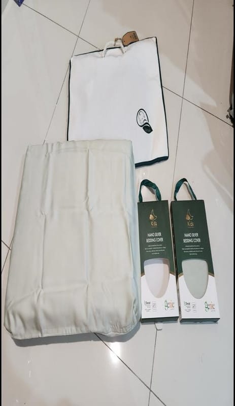Customer photo review of Getha Sleepy Kids Latex Pillow Case - Tencel Nano Silver Fabric