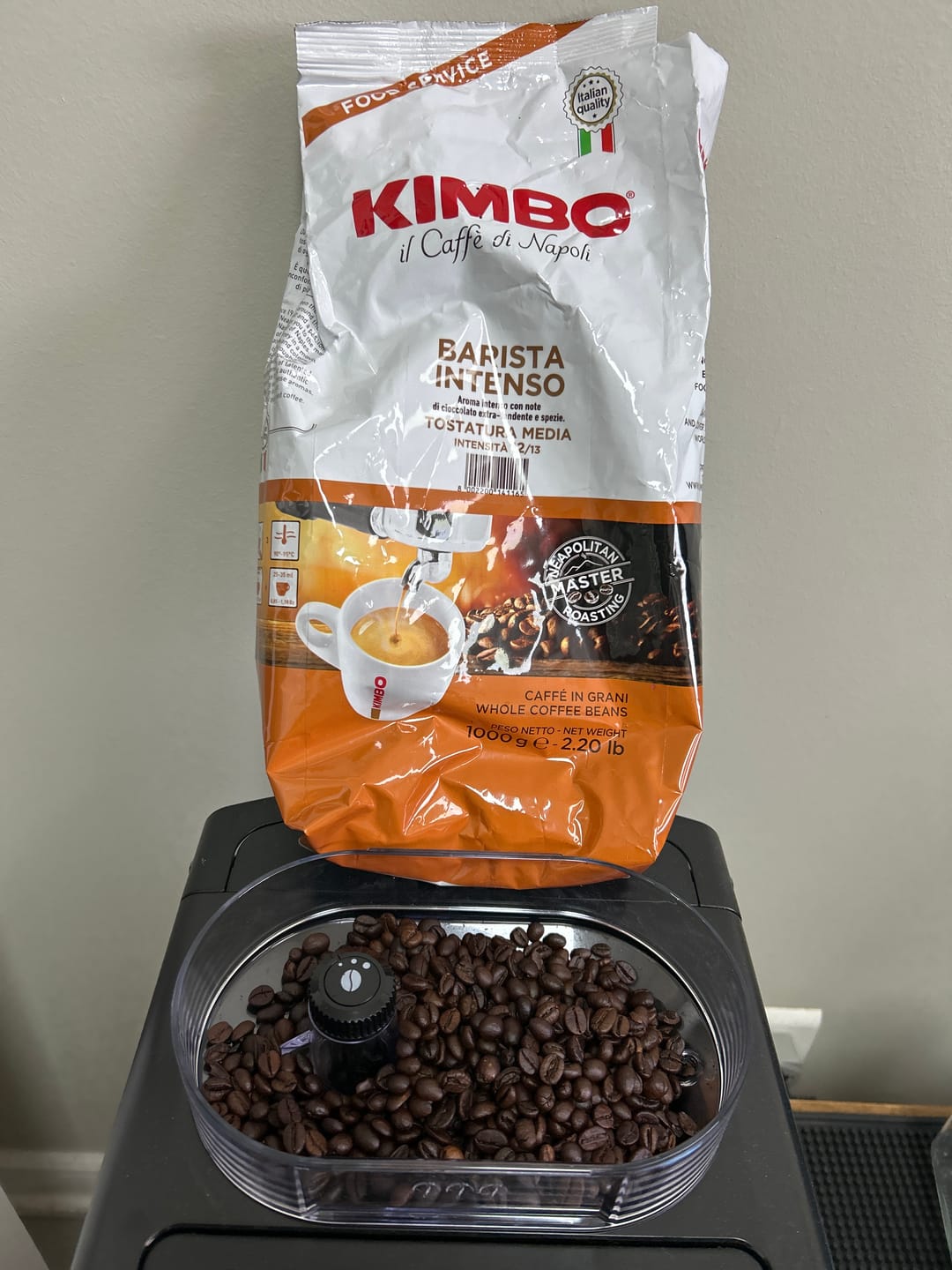Customer photo review of Kimbo Barista Intenso 1kg Grano Entero
