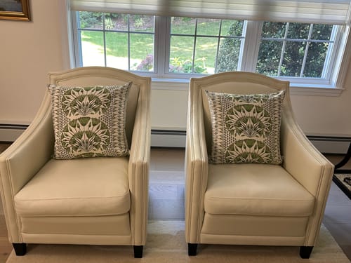 Customer photo review of Cairo Floral Green Pillow Cover