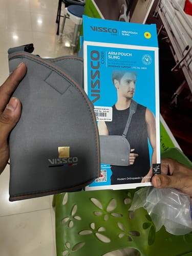 Customer photo review of Arm Pouch Sling (Mild Support)| Provides Support to the Shoulder & Arm (Grey)