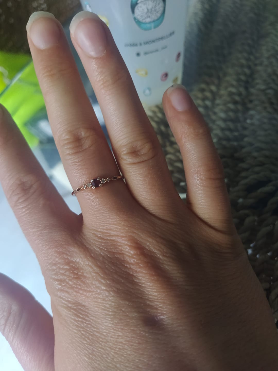 Customer photo review of Bague en Grenat