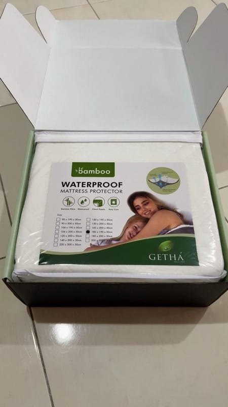 Customer photo review of Bamboo Waterproof Mattress Protector