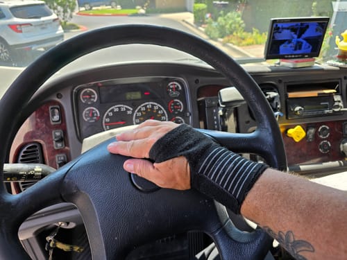 Customer photo review of Motorcycle Wrist Support - Ride Without Wrist Pain