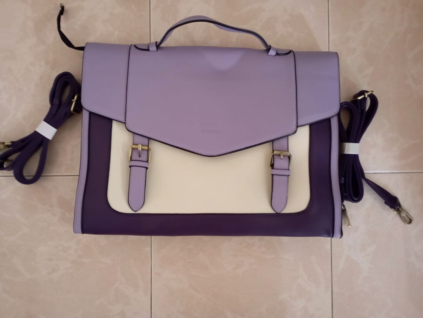 Customer photo review of Julie Vintage Vegan Briefcase