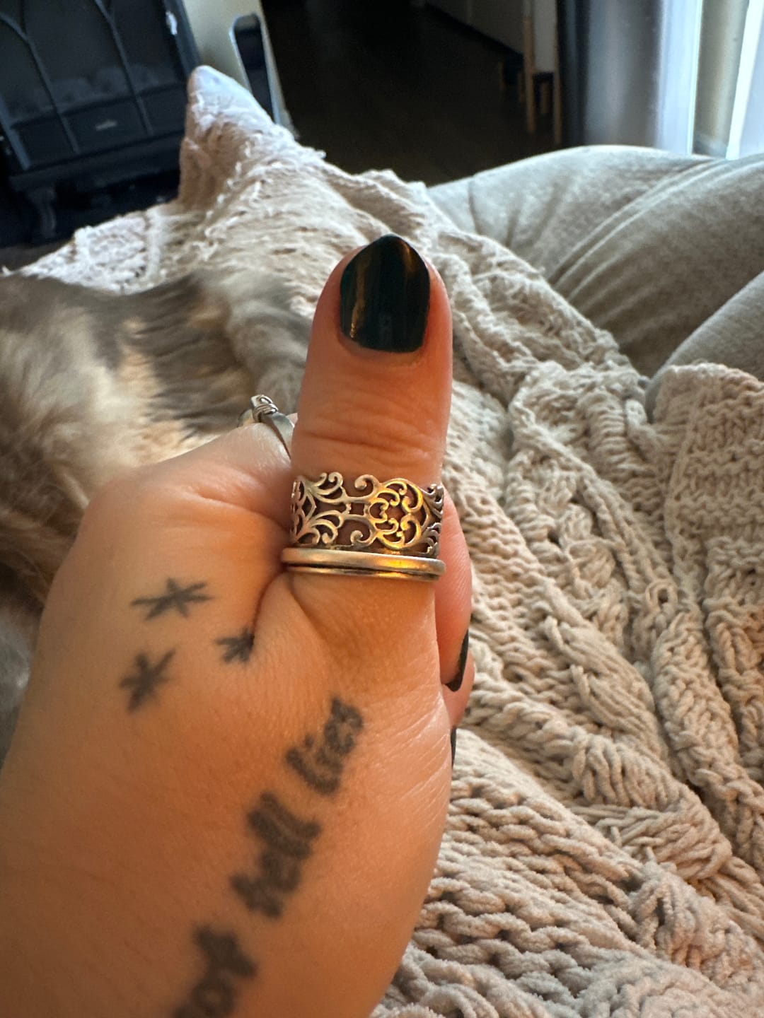 Customer photo review of Unique Women's Spinner Ring Sterling Silver