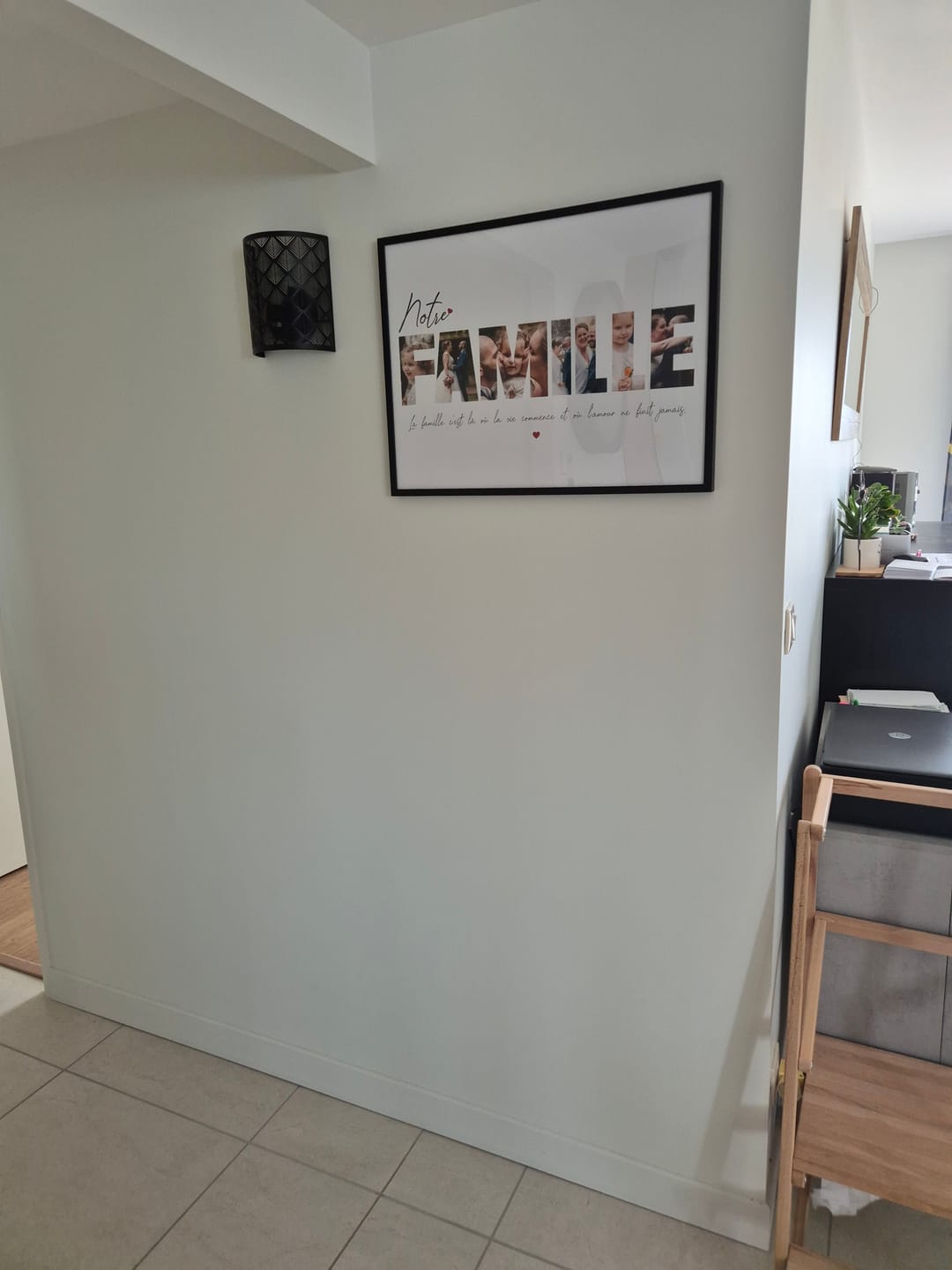 Customer photo review of Famille Lettres - Affiche personnalisée