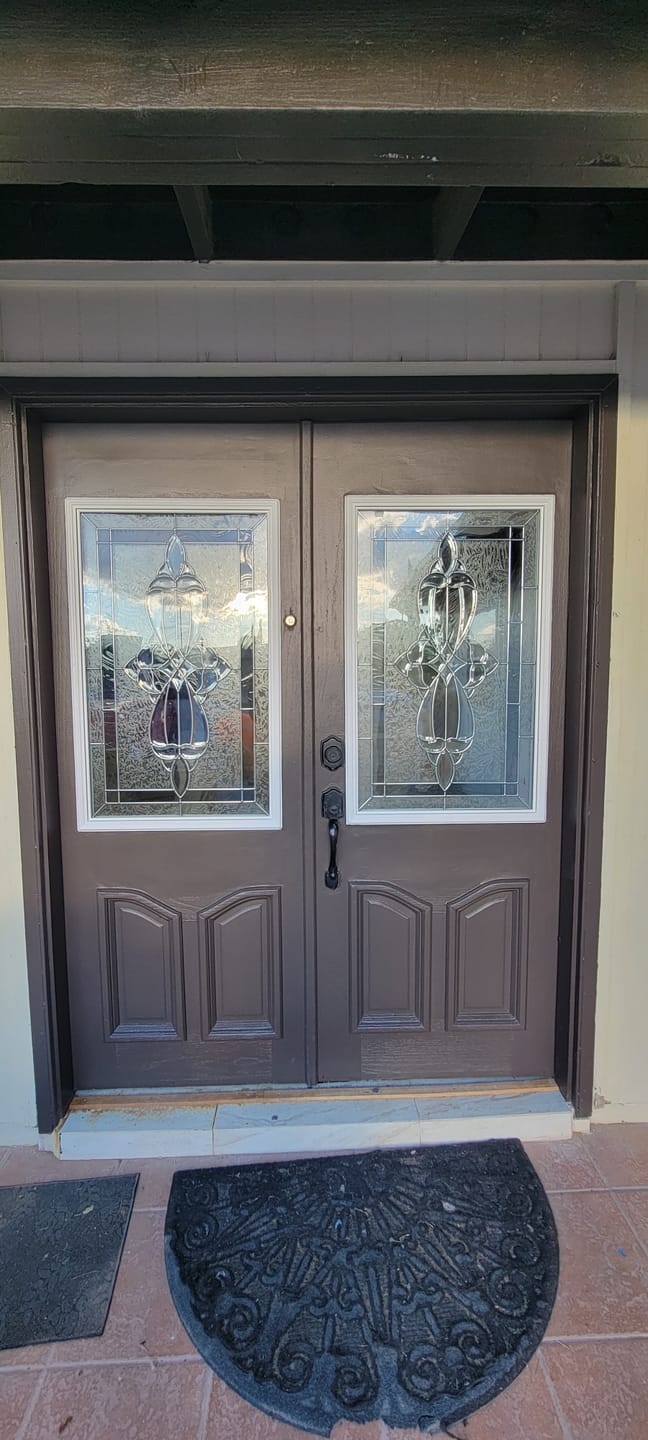 Customer photo review of Wexford Glass and Frame Kit (Half Lite 24" x 38" Frame Size)