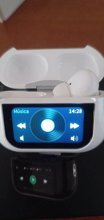 Customer photo review of A9 Pro LCD Touch Screen Earbuds - (IMPORTED)