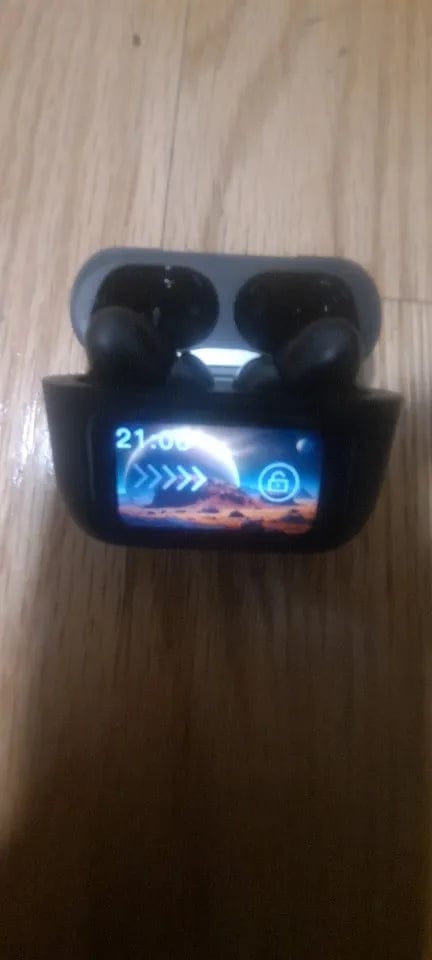 Customer photo review of A9 Pro LCD Touch Screen Earbuds - (IMPORTED)