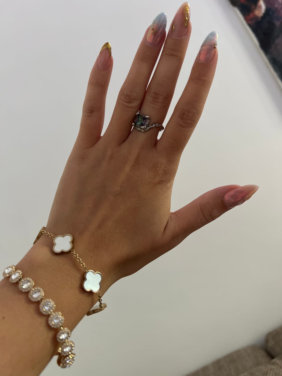 Customer photo review of Perlmutt Lucky Leaf Abbaddon Armband 14k Vergoldet