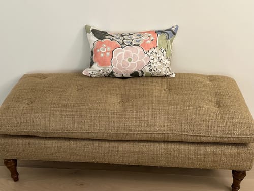 Customer photo review of Laura Floral Blush and Green Pillow Cover