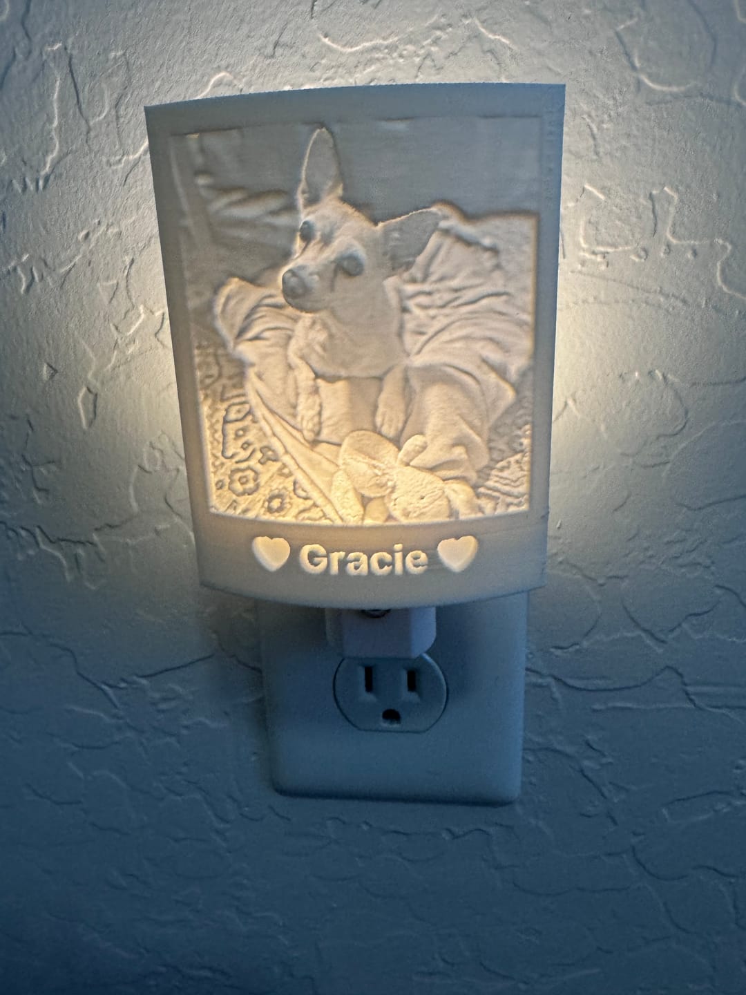 Customer photo review of Memory Frame™ Personalized Night Light
