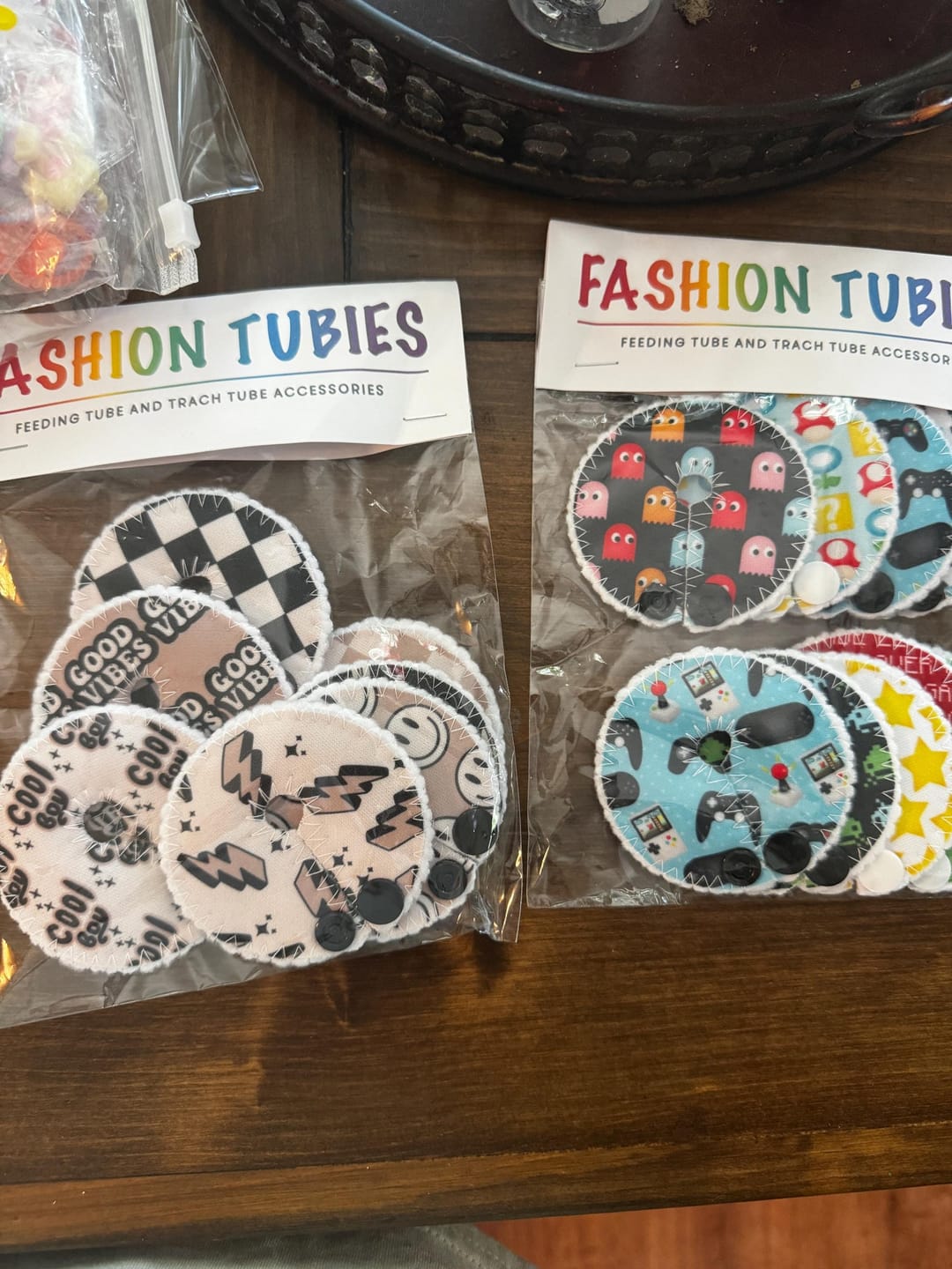 Customer photo review of Cool Boy Feeding tube pads