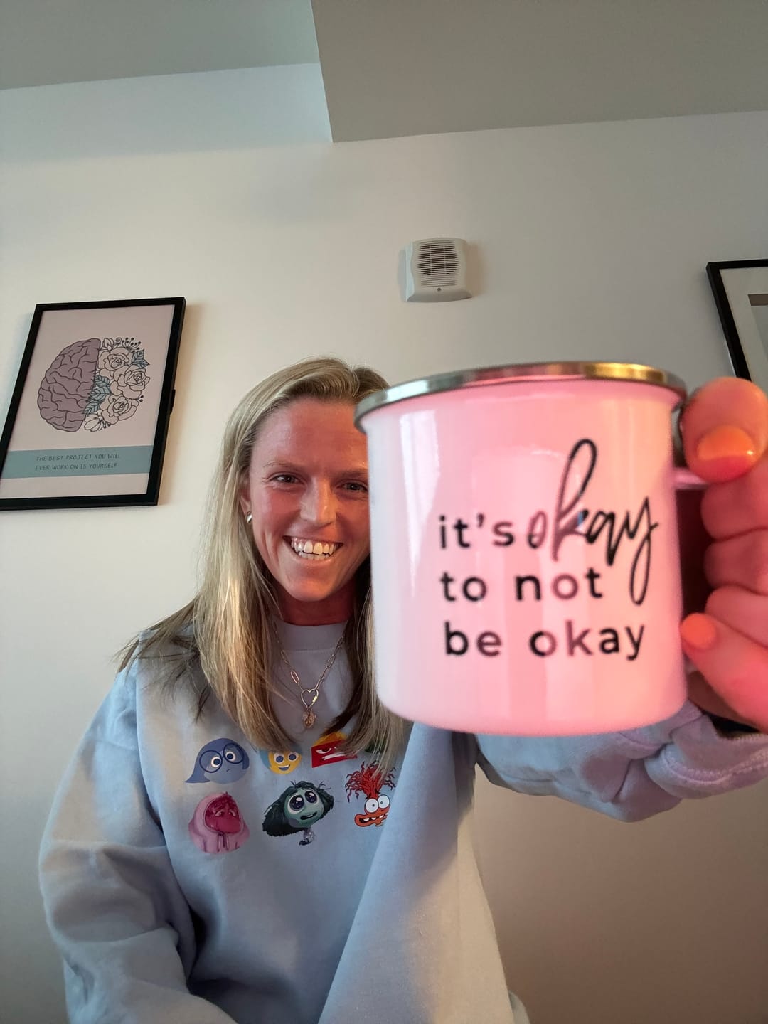 Customer photo review of It's okay to not be okay Campfire Mug