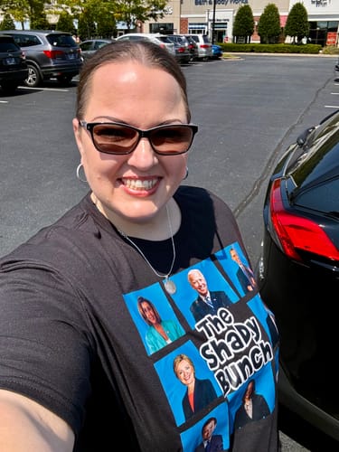 Customer photo review of The Shady Bunch T-shirt