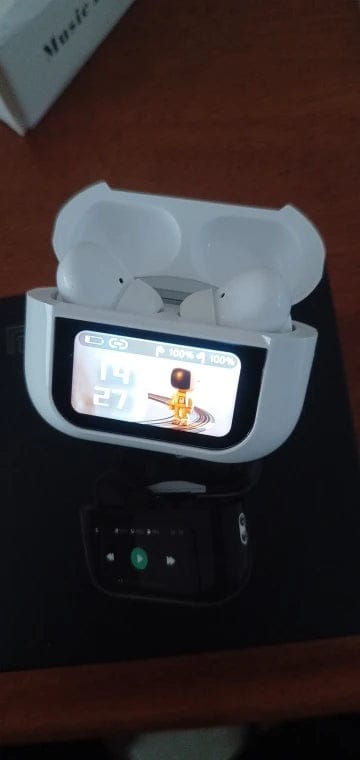 Customer photo review of A9 Pro LCD Touch Screen Earbuds - (IMPORTED)