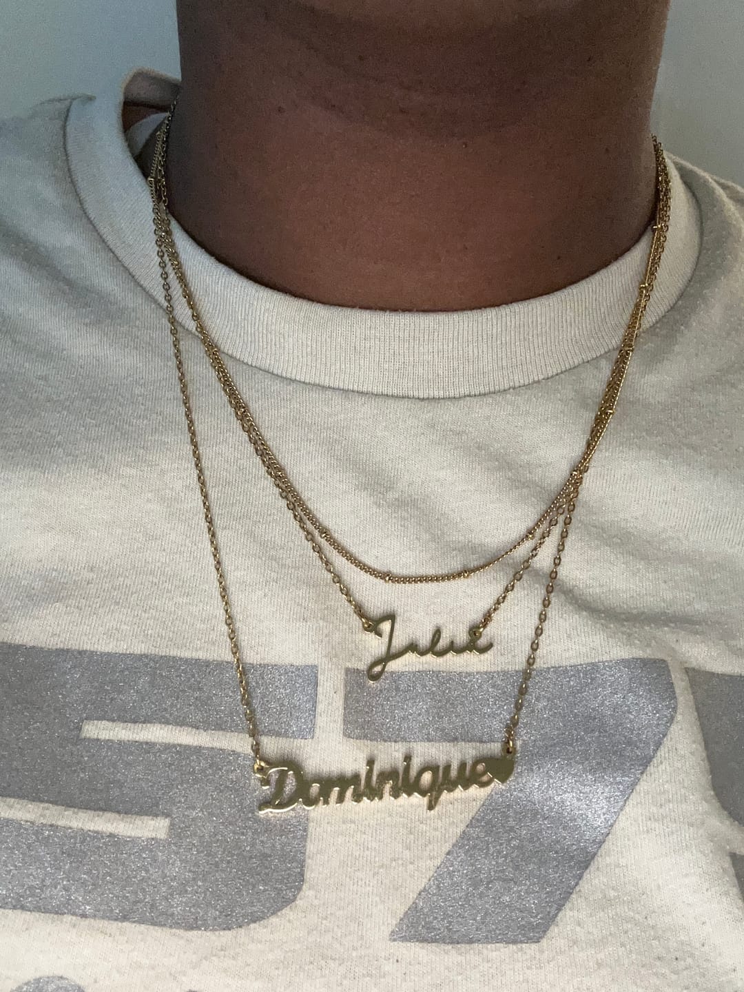Customer photo review of Satellite Chain Necklace