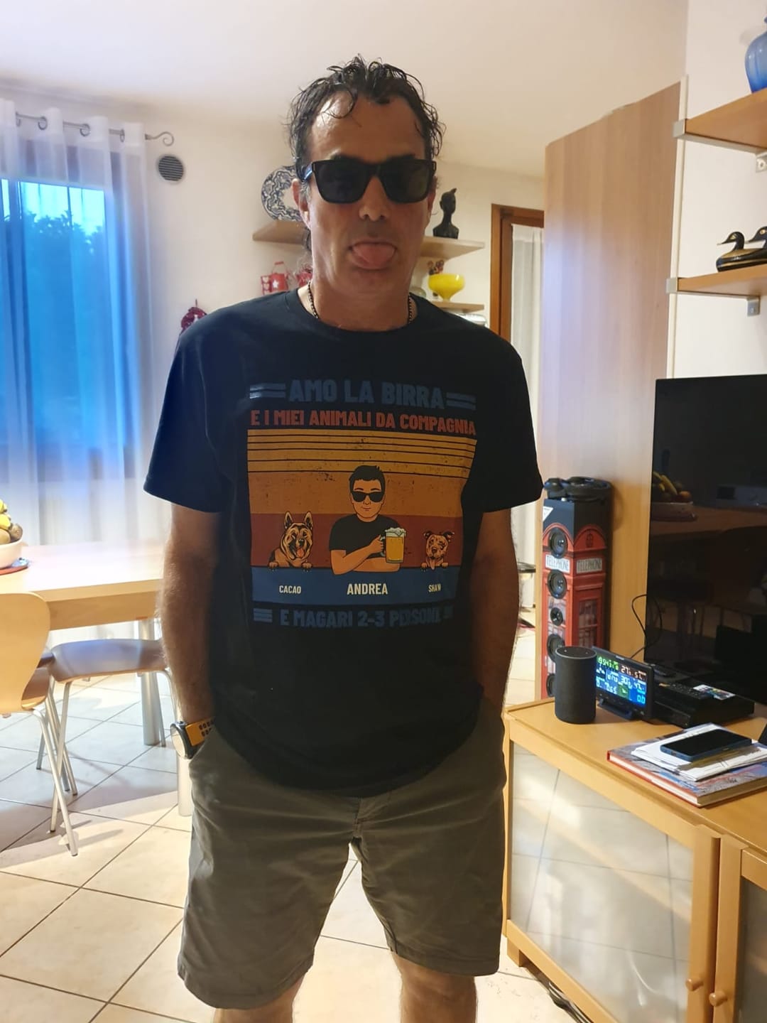 Customer photo review of Amo la birra e i miei animali da compagnia - Maglietta personalizzata
