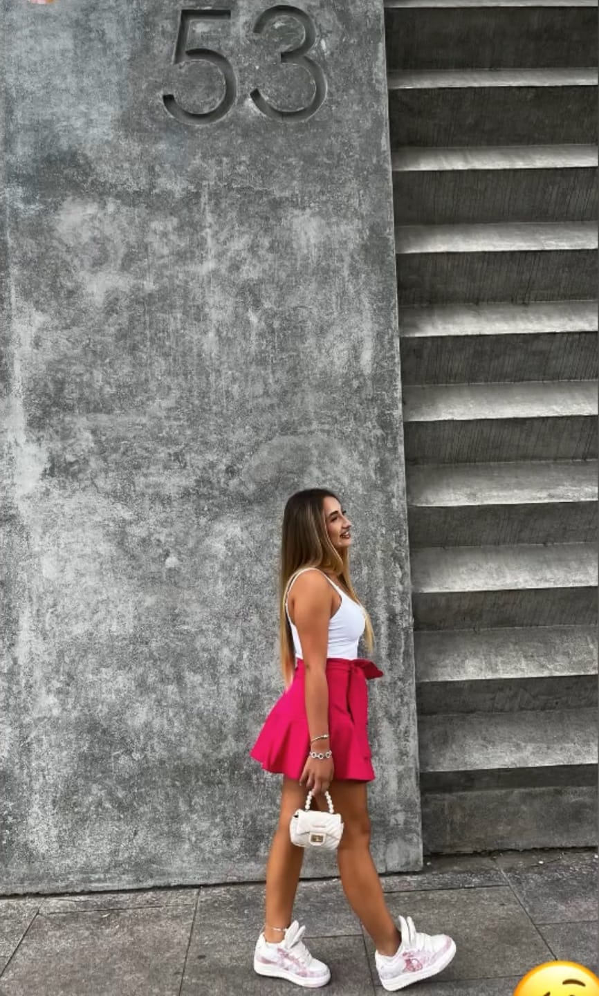 Customer photo review of Pink Double Tongue Sneakers