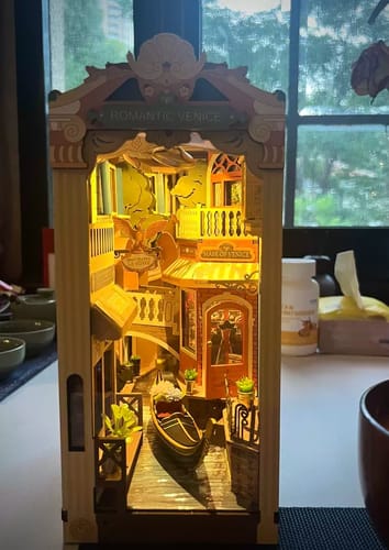 Customer photo review of Romantic Venice DIY Book Nook