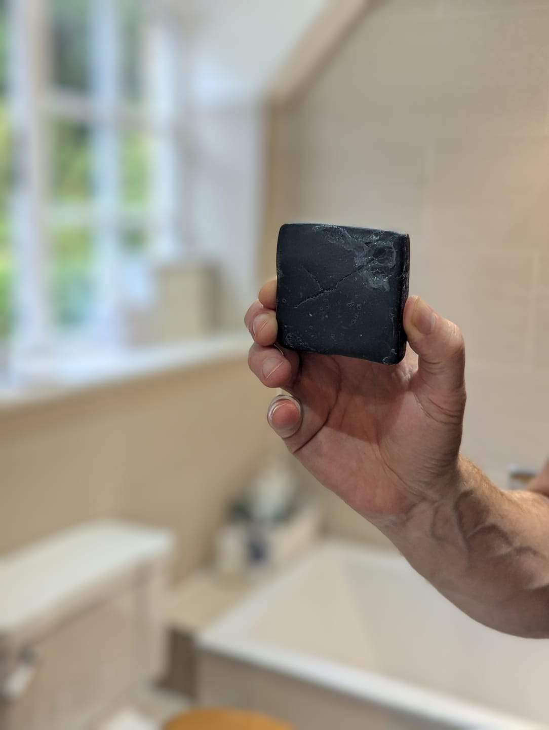 Customer photo review of Tallow & Charcoal Cleansing Soap