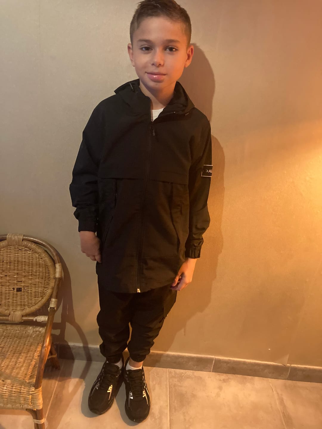 Customer photo review of SURVÊTEMENT ALPHA ENFANT VESTE ET PANTALON - GRIS ANTHRACITE