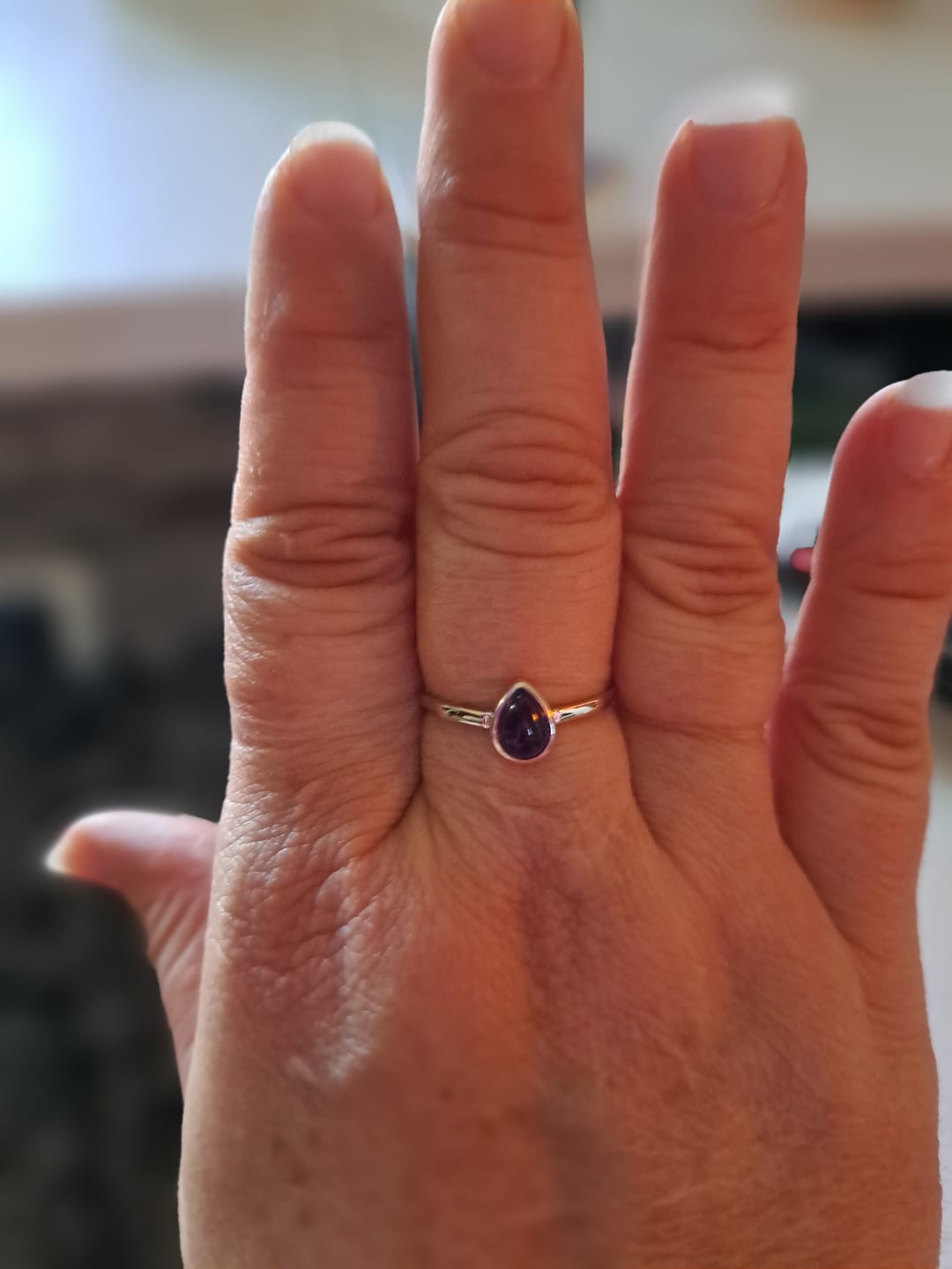 Customer photo review of February Birthstone Amethyst Ring