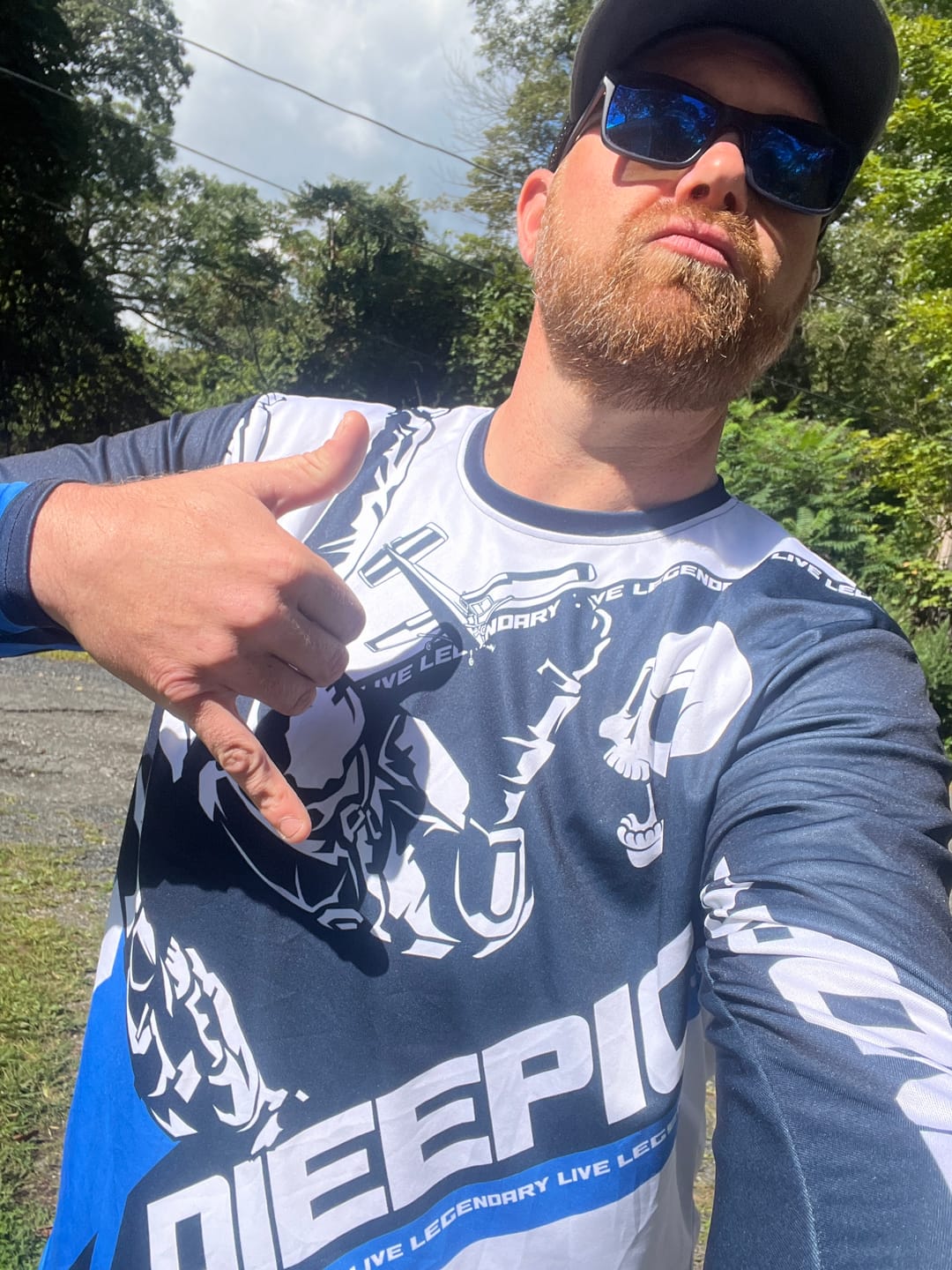 Customer photo review of Die Epic Skydiving Custom Long Sleeve Jersey