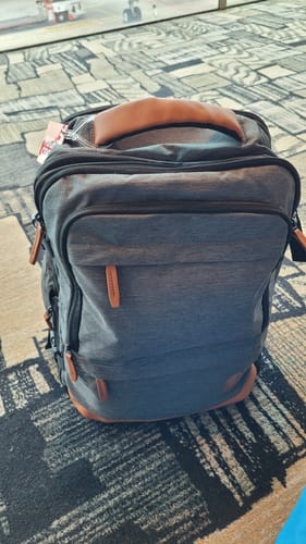 Customer photo review of Falco 40L Expandable Airline Approved Carry On Travel Backpack