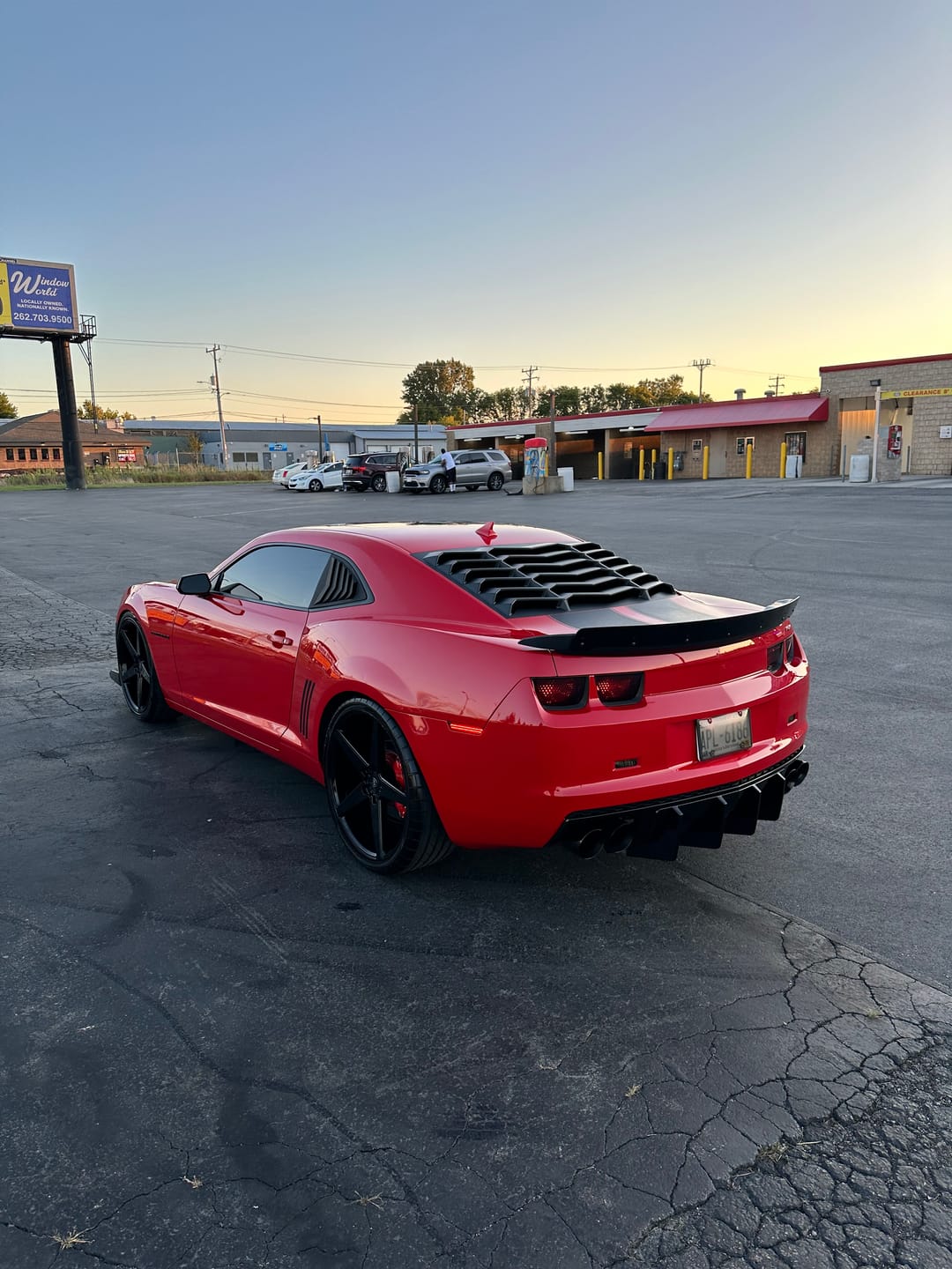 Customer photo review of 2010-2013 Chevy Camaro Evo Style Shark Fins Rear Diffuser Quad/Single Tips