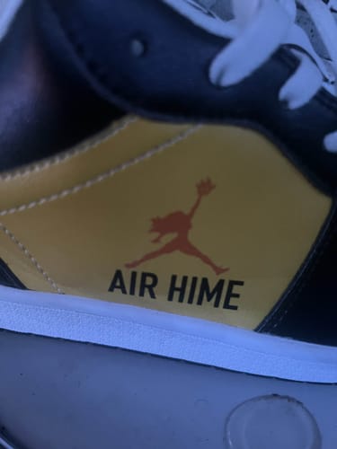 Customer photo review of Personalized Sneakers, Custom Sneakers, Put name or business name on it, AJ1-C03200