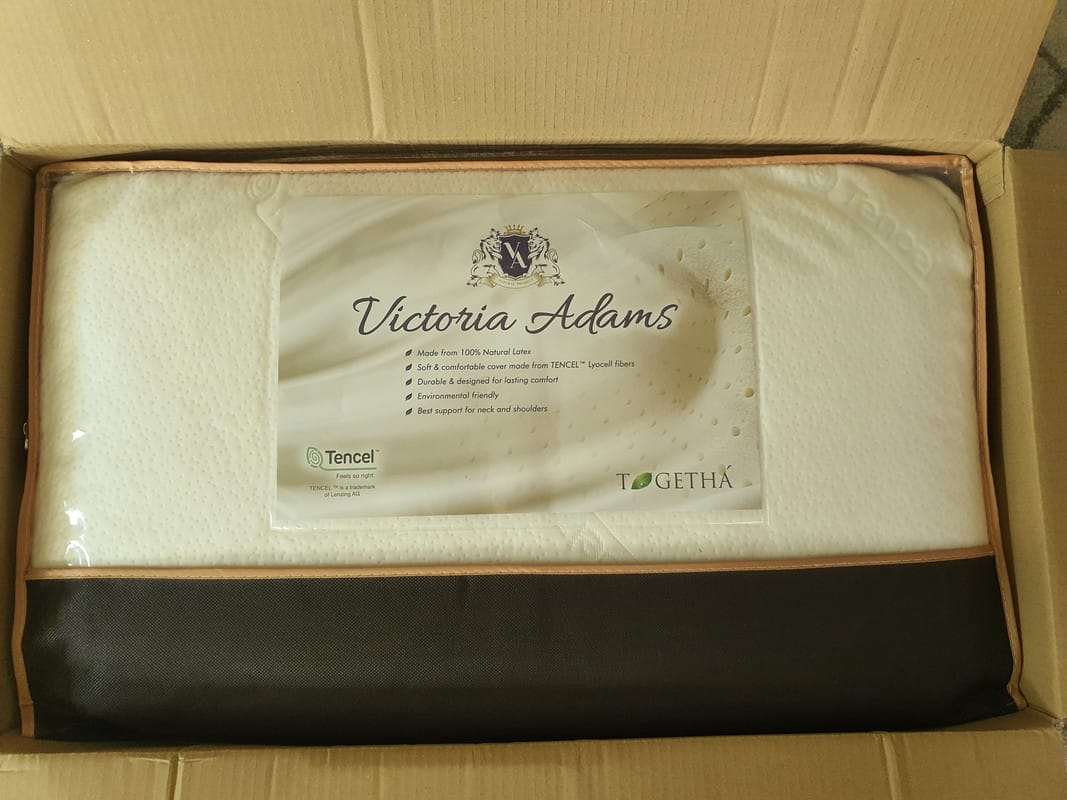 Customer photo review of Getha Togetha Victoria Adams Latex Pillow